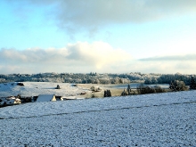 Schnee auf der schwäbischen Alb