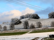 Schnee auf der schwäbischen Alb