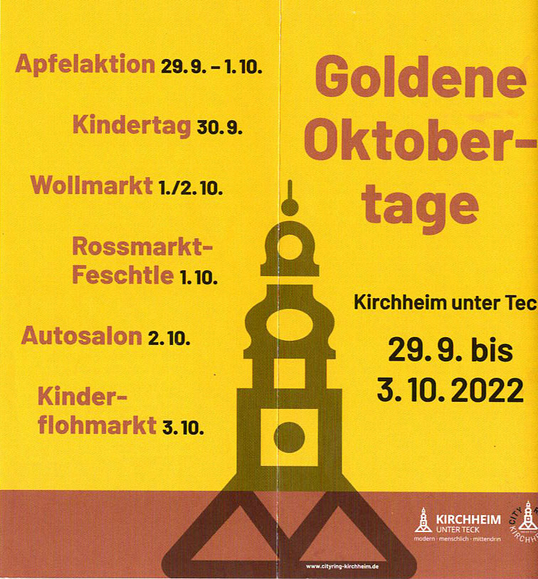 Goldene Oktobertage mit Wollmarkt vom 29.09-03.10.22