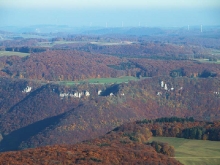 Herbstliche Luftbilder vom Albtrauf