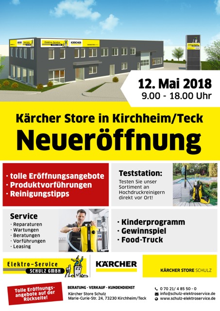 Elektro Schulz Neueröffnung Kärcher Store