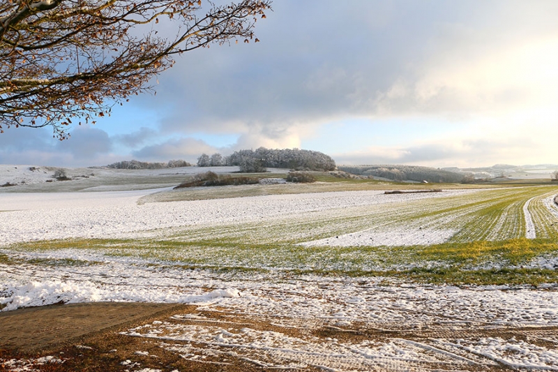 Schnee auf der schwäbischen Alb