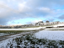 Schnee auf der schwäbischen Alb