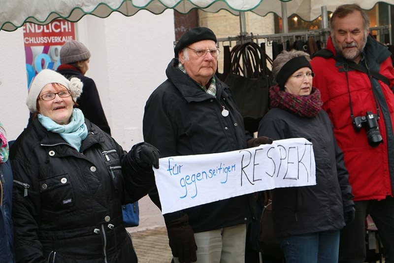 Menschenkette in Kirchheim Teck