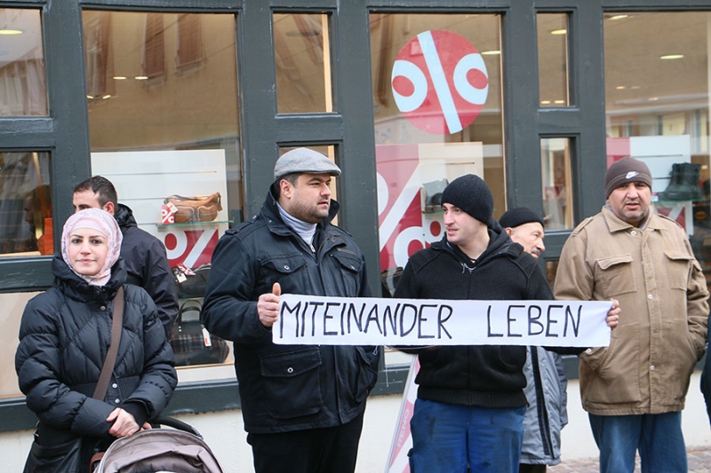 Menschenkette in Kirchheim Teck