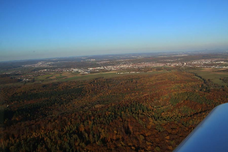 Herbstliche Luftbilder vom Albtrauf