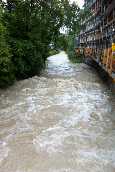 Hochwasser Überschwemmungen in Kirchheim Teck und Lenningen._6