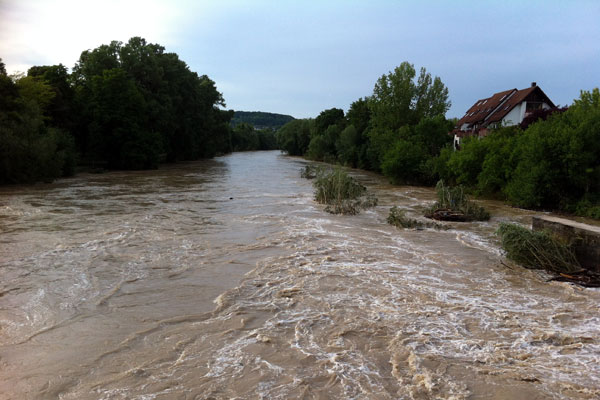 Hochwasser Neckar Nürtingen Wendlingen._8