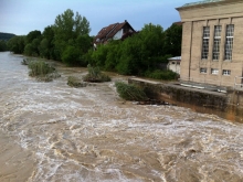 Hochwasser Neckar Nürtingen Wendlingen